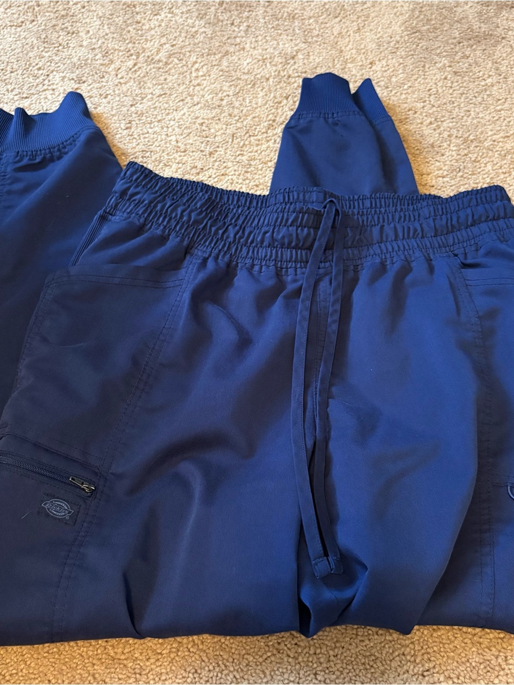 Dickies Navy Blue Elastic Waist Jogger Pants Scrubs
